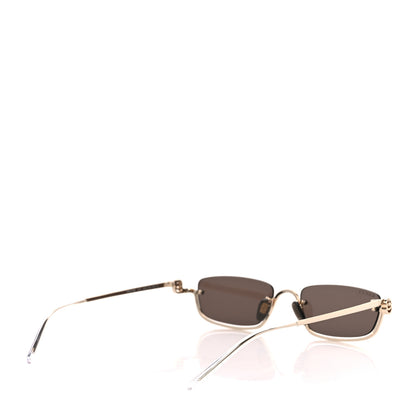 Gucci Metal Rectangular Frame Sunglasses GG1278S Brown Gold 4 of 8