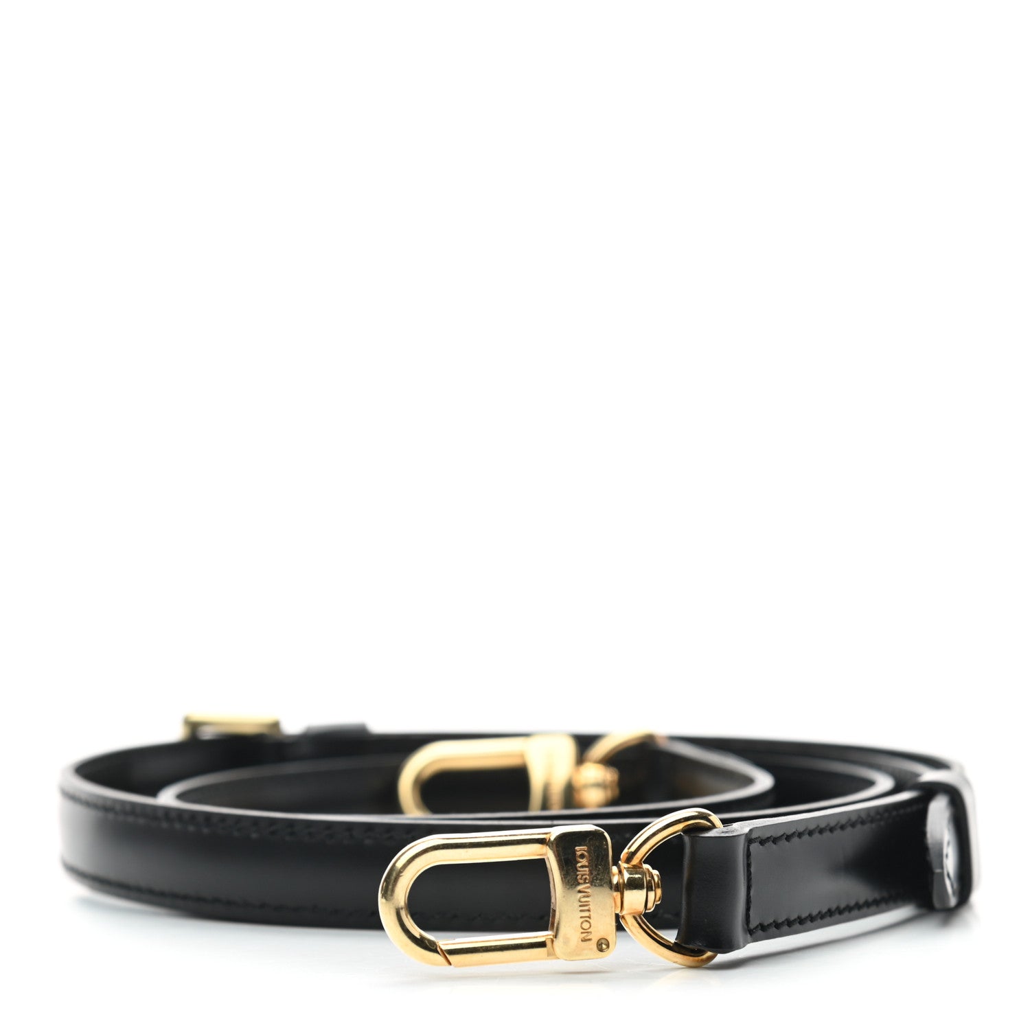Louis Vuitton Calfskin 16mm Adjustable Shoulder Strap Black 1 of 4