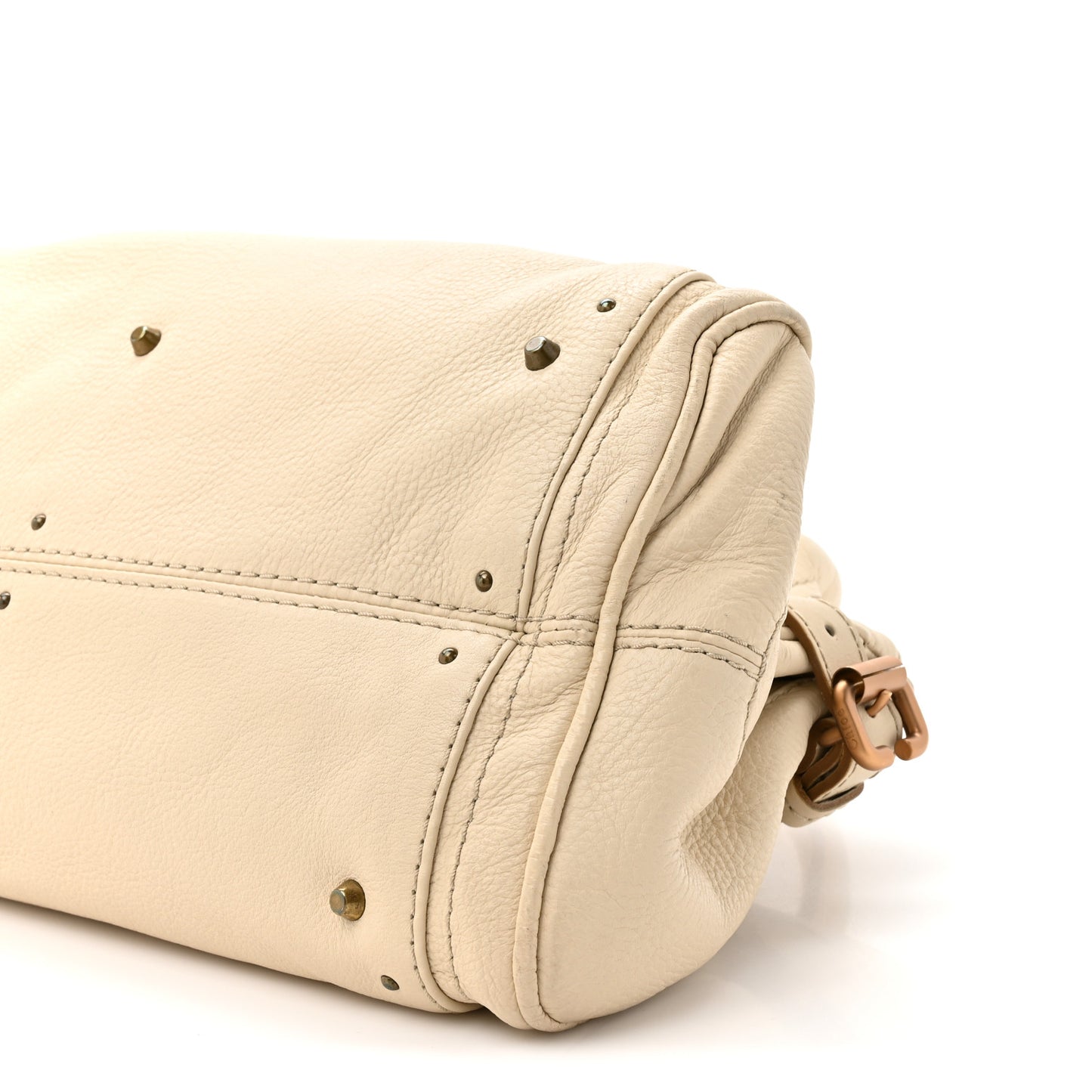 Calfskin Medium Paddington Satchel White