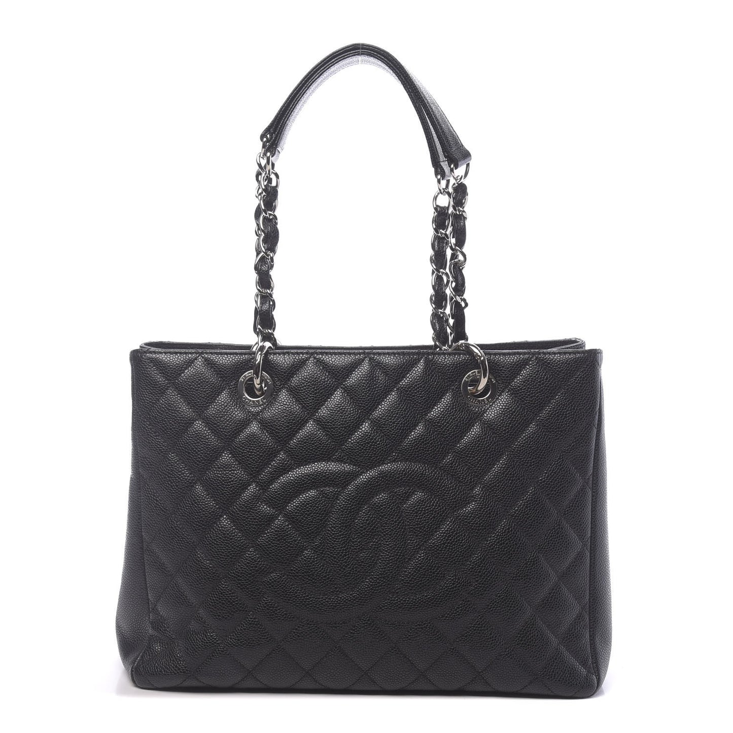 Caviar Quilted Grand Shopping Tote GST Black