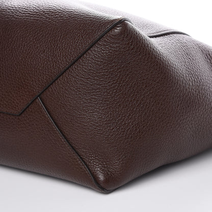 Celine Shiny Grained Calfskin Medium Belt Cabas Phantom Brown 8 of 12