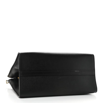 Prada Saffiano City Calfskin Greche Paradigme Bag Black 4 of 10