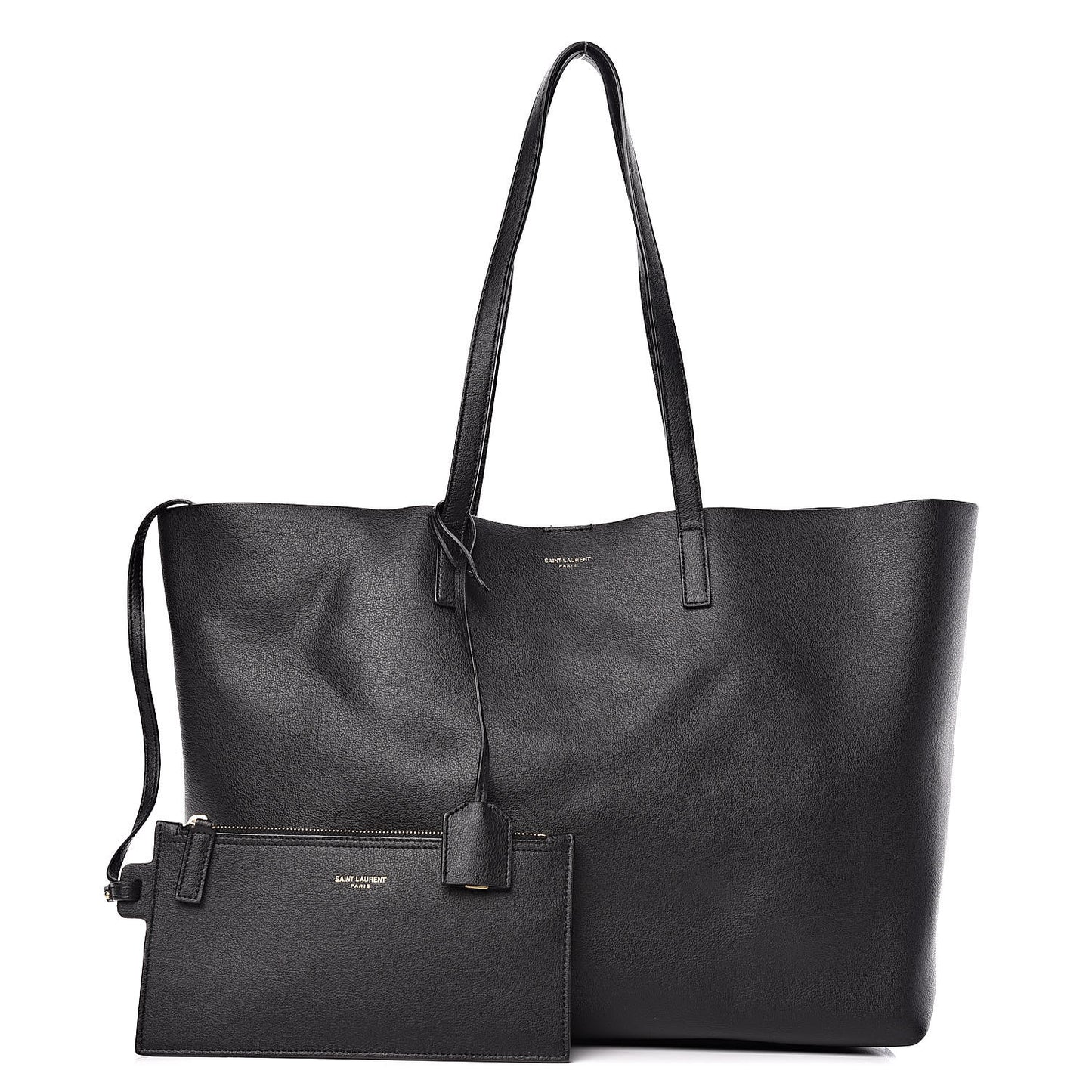 Calfskin Large Shopping Tote Black
