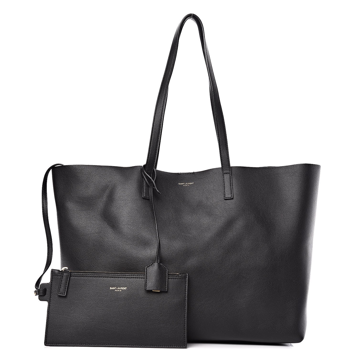 Saint Laurent Calfskin Large Shopping Tote Black 1 of 17