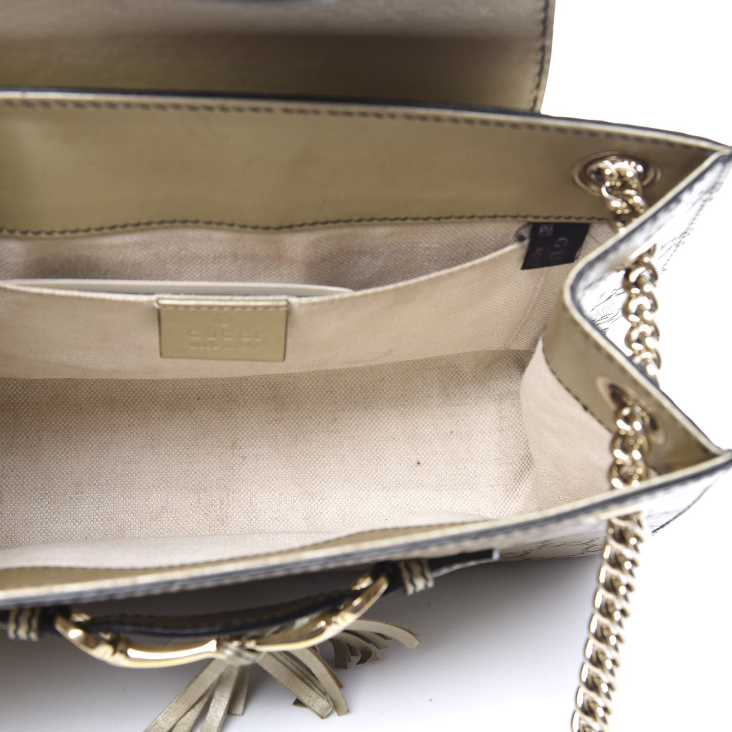 Gucci Guccissima Small Emily Shoulder Bag Gold 4 of 11