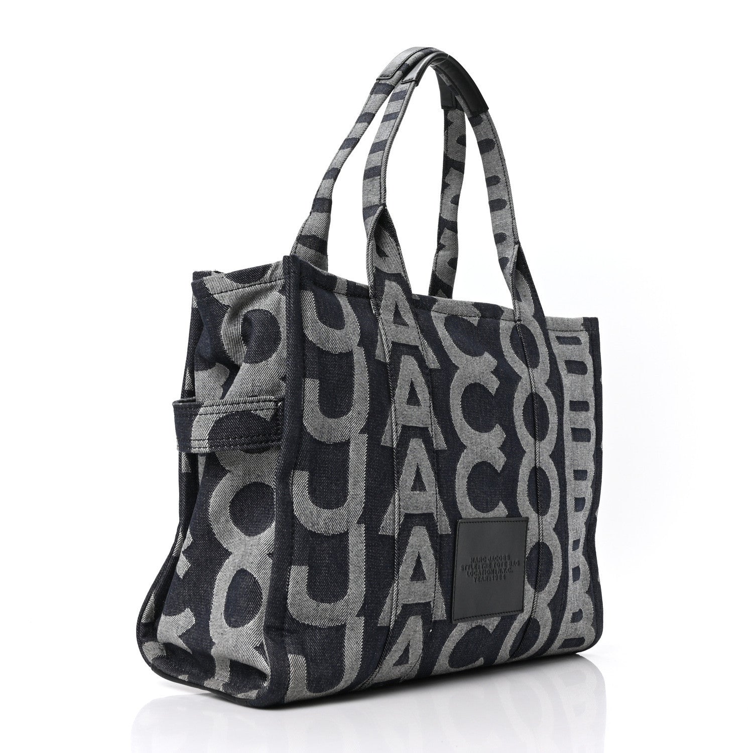 マークジェイコブス Marc Jacobs Denim Jacquard Large The Monogram Tote Bag Denim Blue