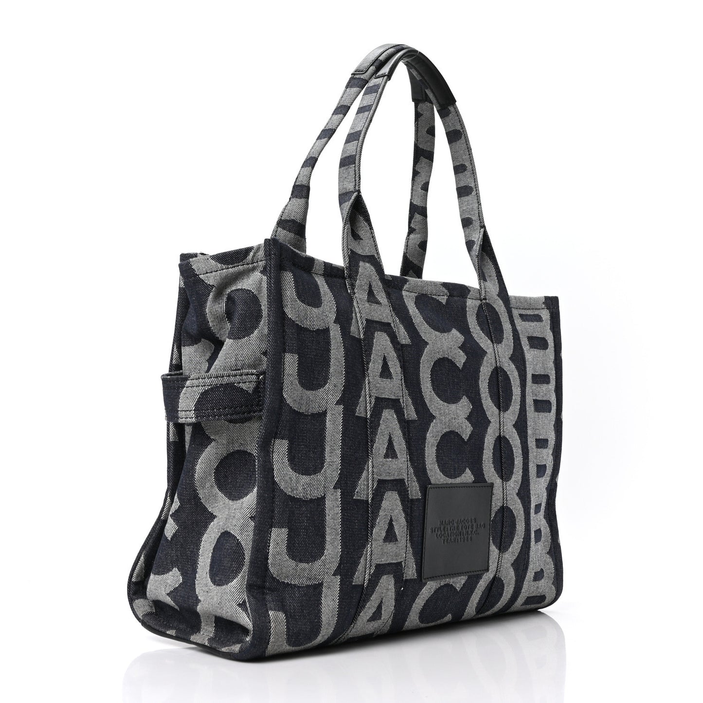 Denim Jacquard Large The Monogram Tote Bag Denim Blue
