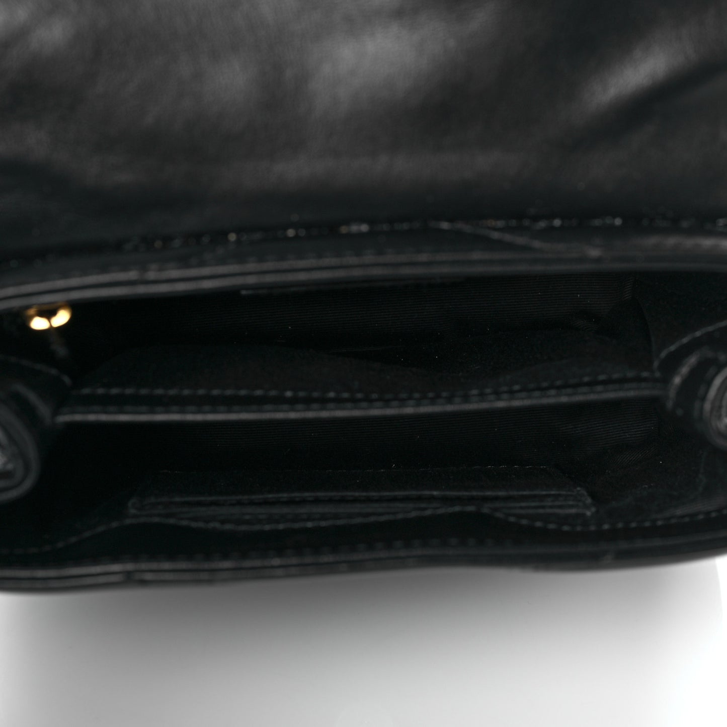 Calfskin Y Quilted Monogram Toy Loulou Crossbody Bag Black