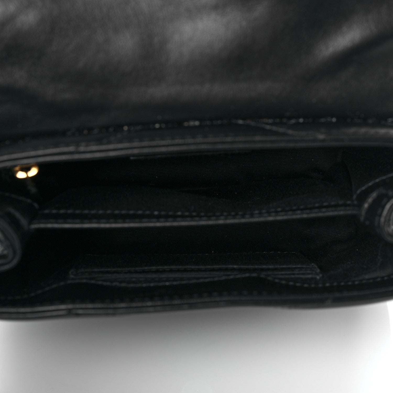 Saint Laurent Calfskin Y Quilted Monogram Toy Loulou Crossbody Bag Black 5 of 9