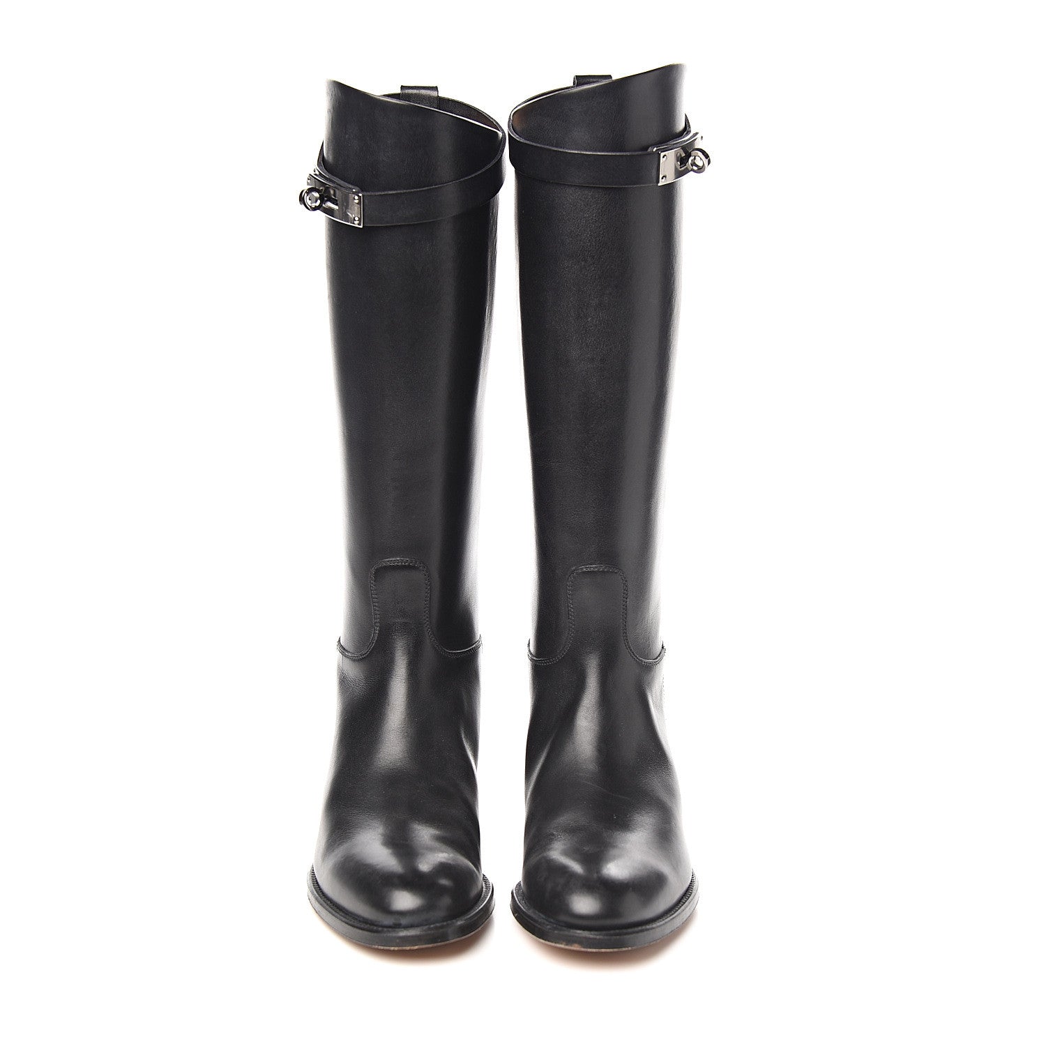 Hermes Box Kelly Jumping Boots 35 Black 2 of 7