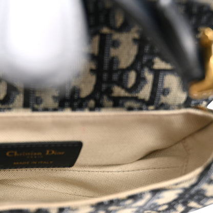 Christian Dior Oblique Mini Saddle Bag Blue 5 of 10