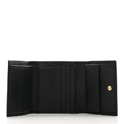 Gucci Pebbled Calfskin Soho Compact Flap Wallet Black 5 of 6