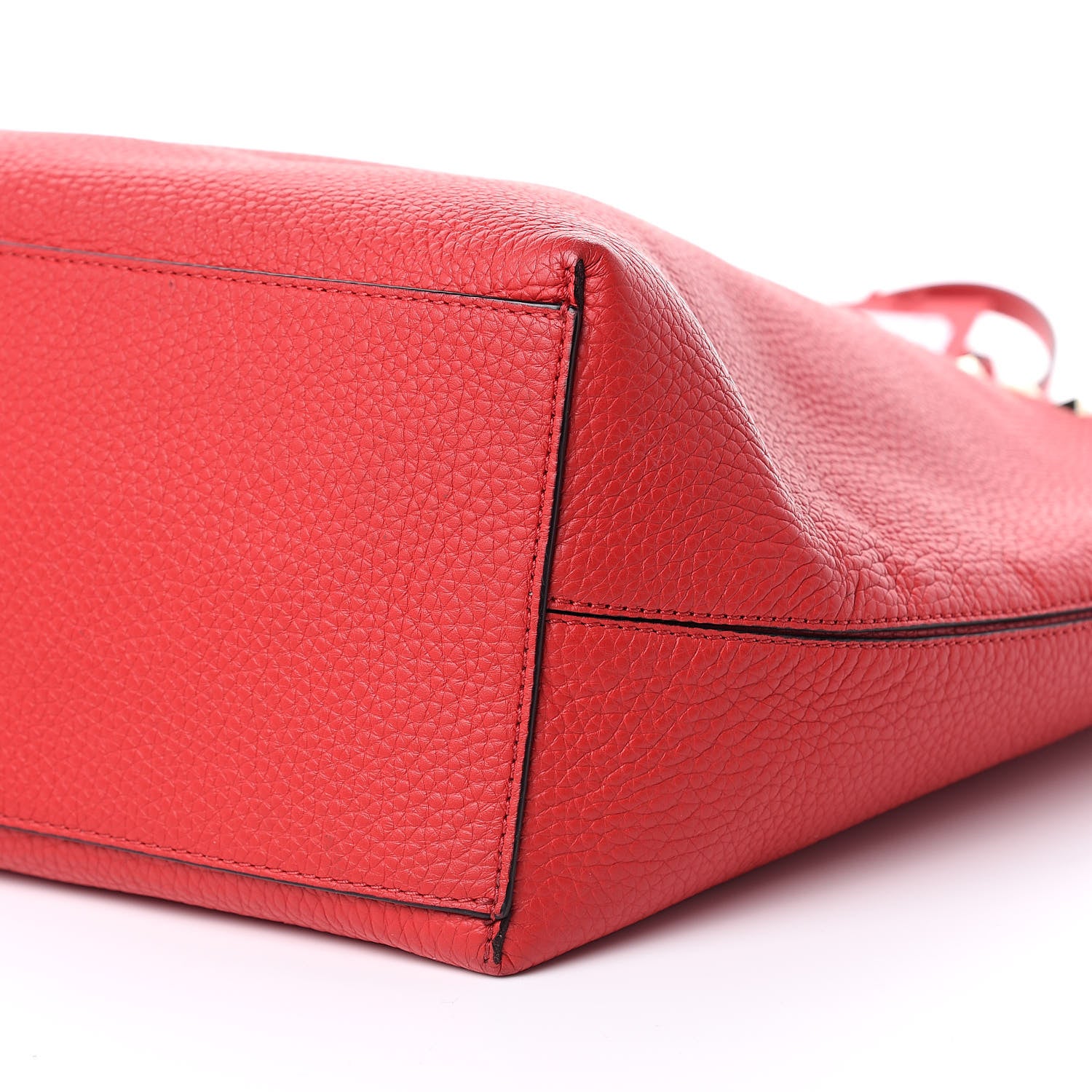 Valentino Garavani Grained Calfskin Rockstud Shoulder Tote Rouge Pur 9 of 11