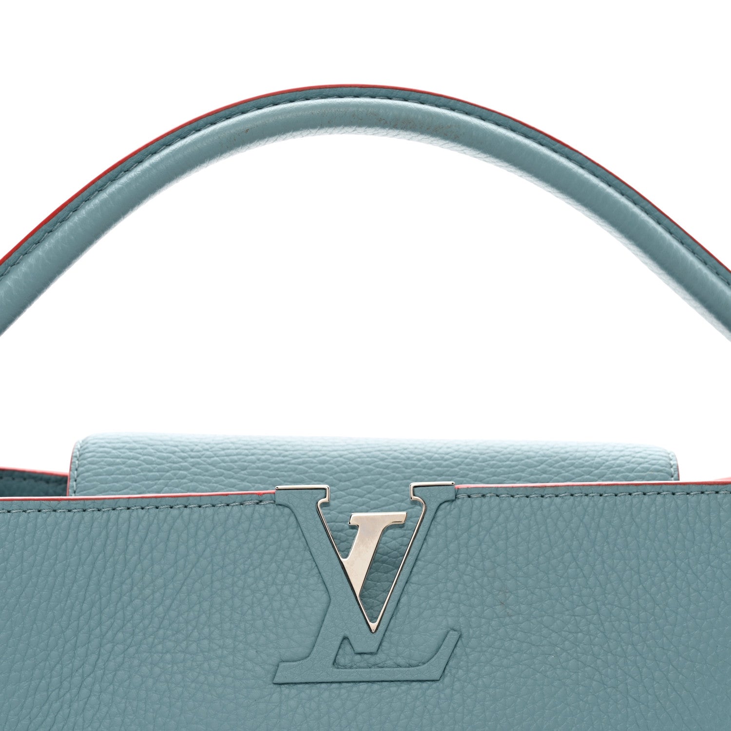Louis Vuitton Taurillon Capucines GM Ciel Rubis 5 of 10