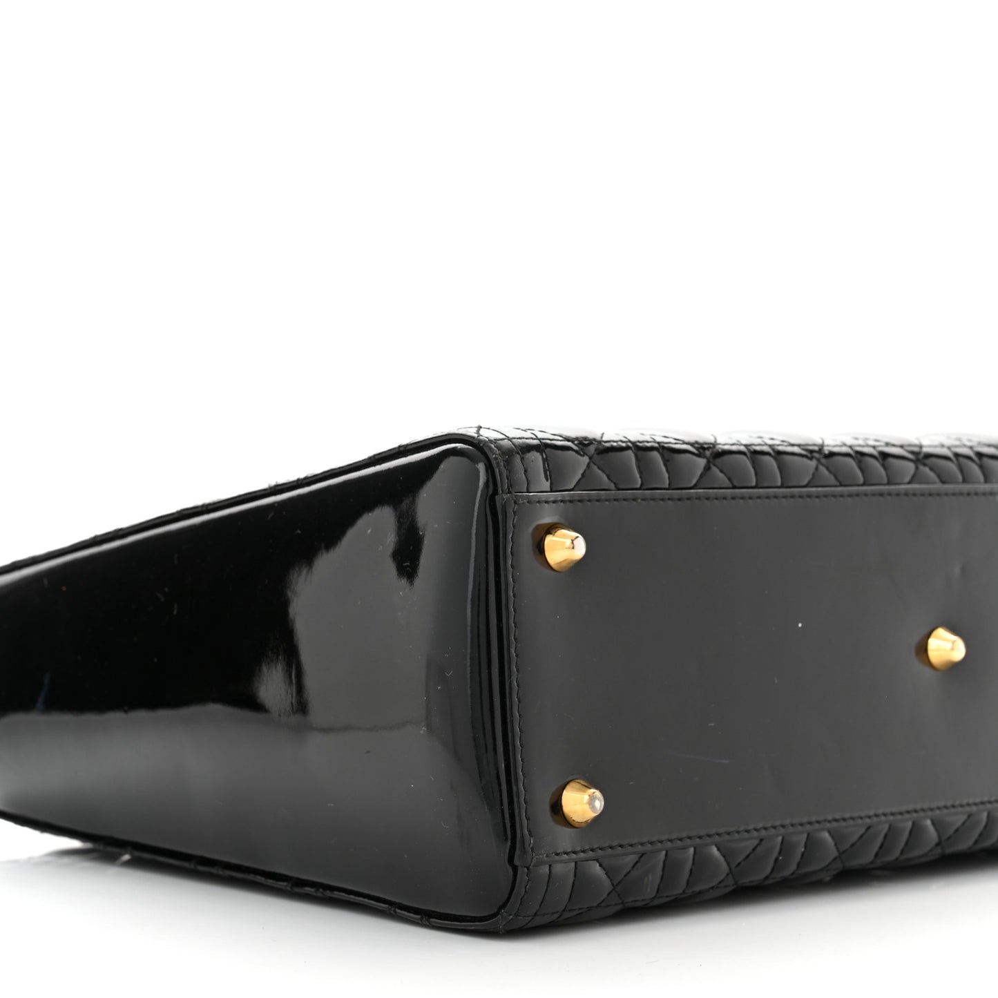 Patent Cannage Large Lady Dior Black