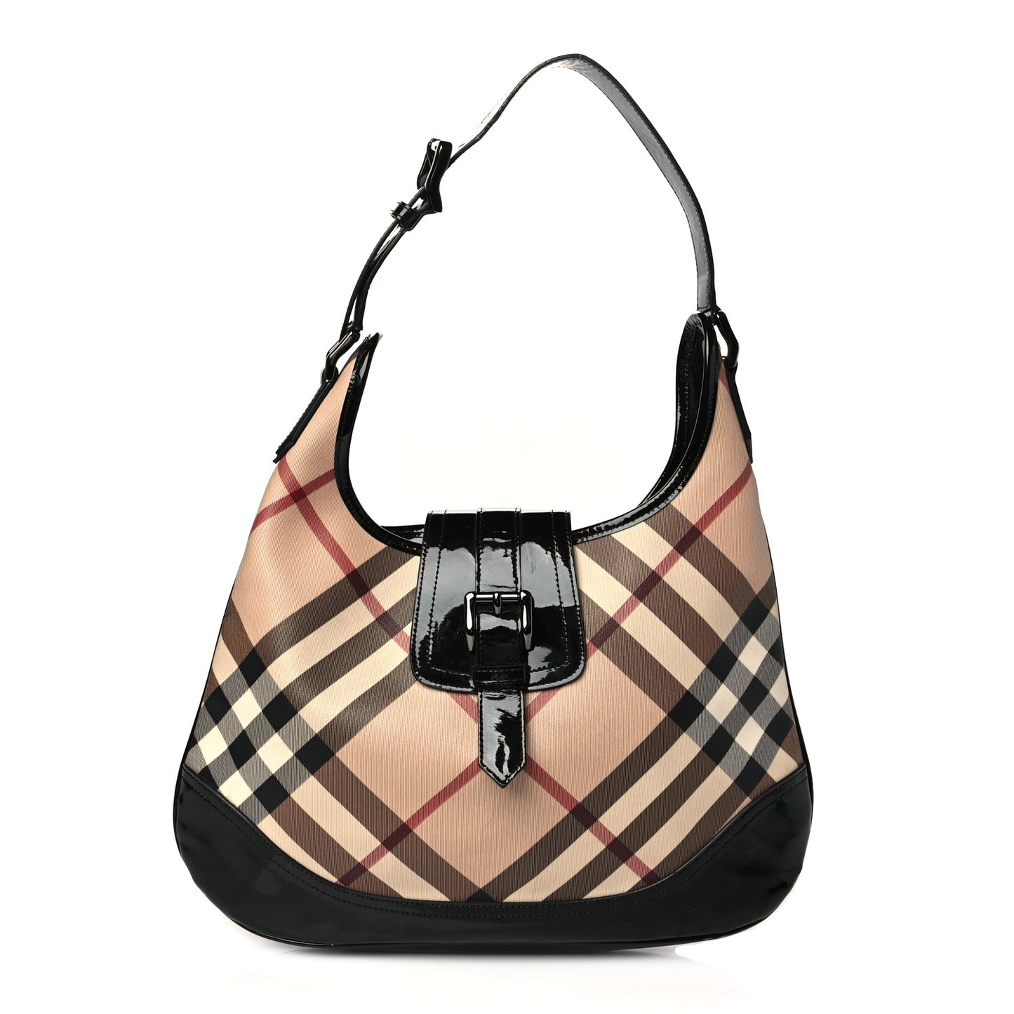 Patent Nova Check Brook Hobo Black