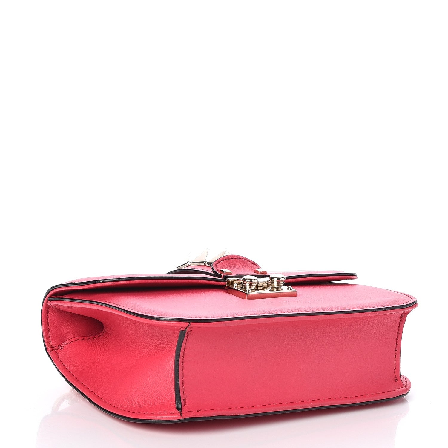 Valentino Garavani Vitello Small Glam Lock Rockstud Flap Deep Fuxia 5 of 8