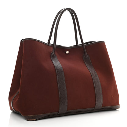 Hermes Toile Buffle Garden Party 49 GM Havane Rouge H 3 of 20