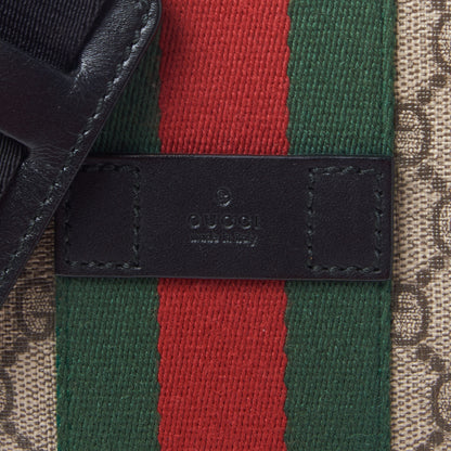 Gucci GG Supreme Monogram Web Messenger Bag Black 8 of 9