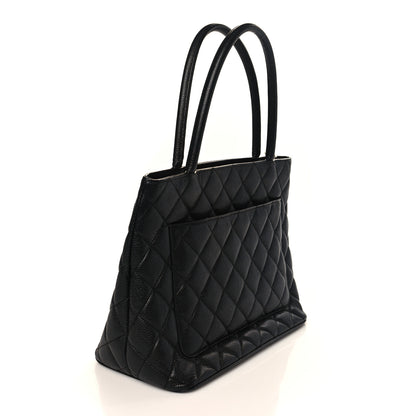 Chanel Caviar Quilted Medallion Tote Black 3 of 9