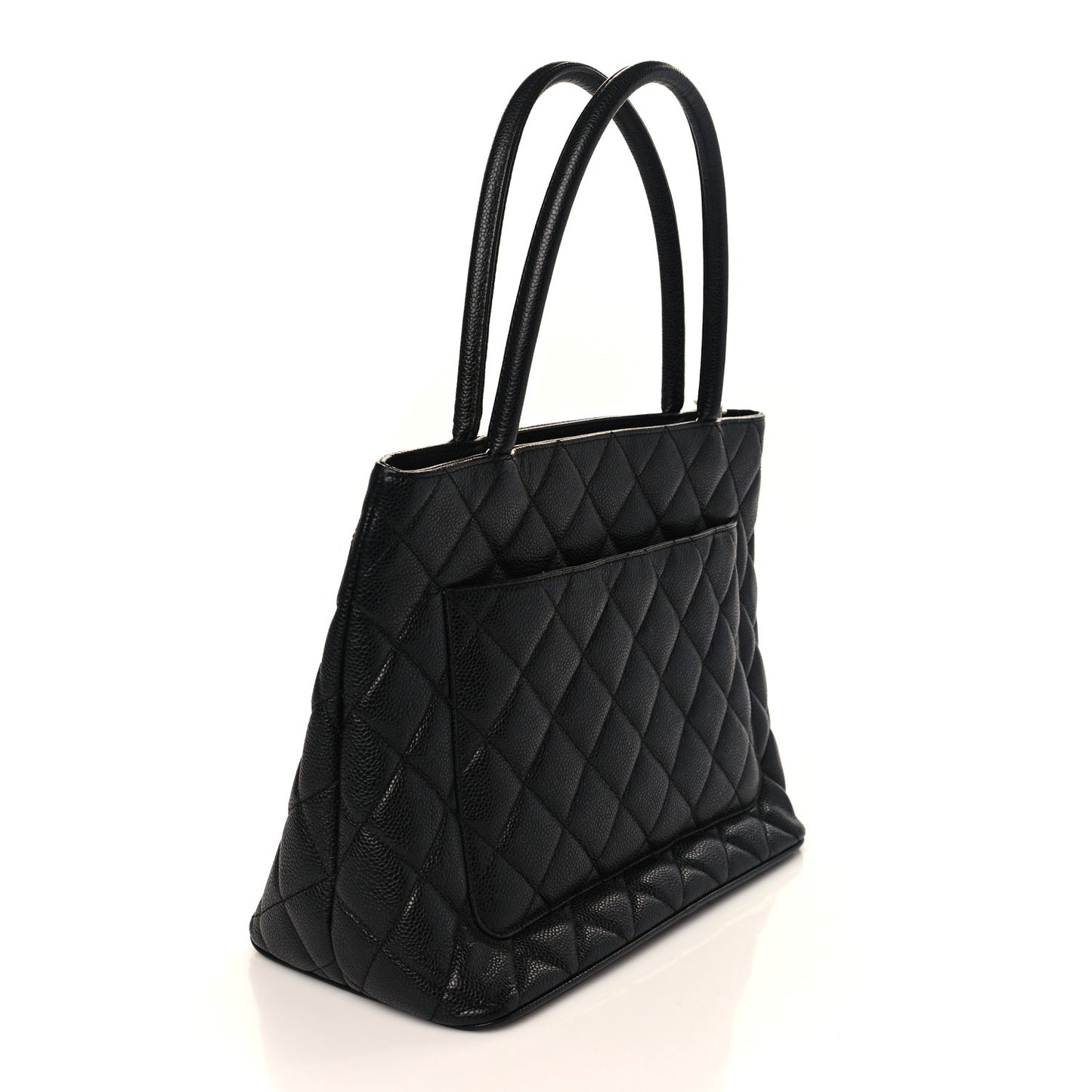 Caviar Quilted Medallion Tote Black