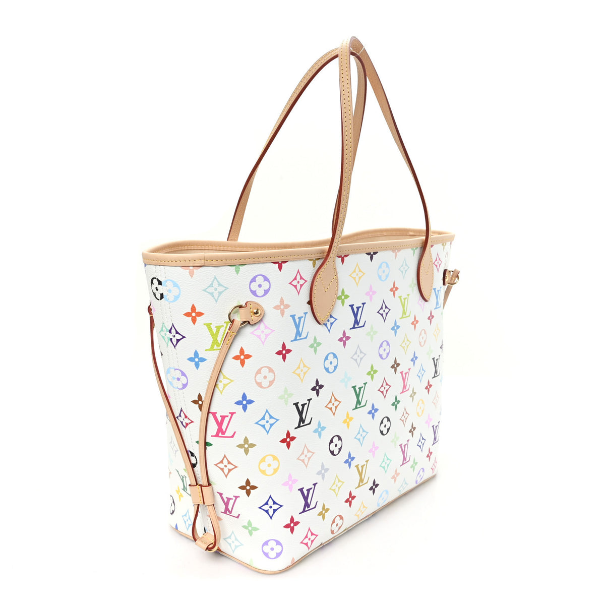 Louis Vuitton LV X TM Monogram Multicolor Neverfull MM White 4 of 10