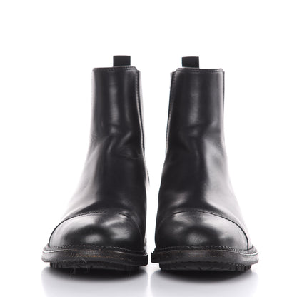 Chanel Calfskin Elastic Ankle Boots 38.5 Black 2 of 14
