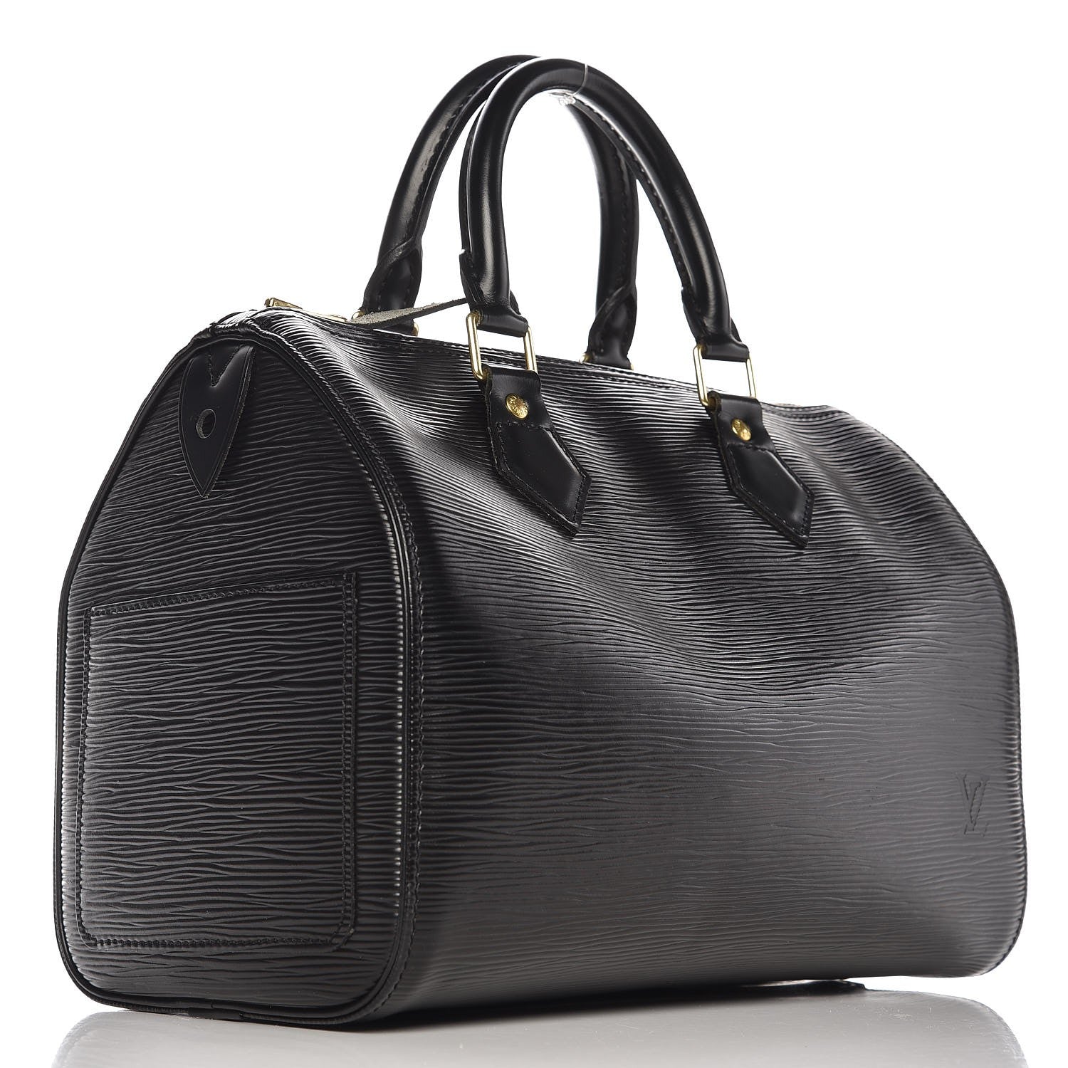 Louis Vuitton Epi Speedy 25 Black 3 of 8