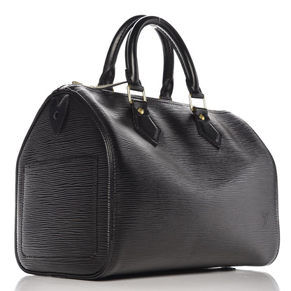 Louis Vuitton Epi Speedy 25 Black 3 of 8