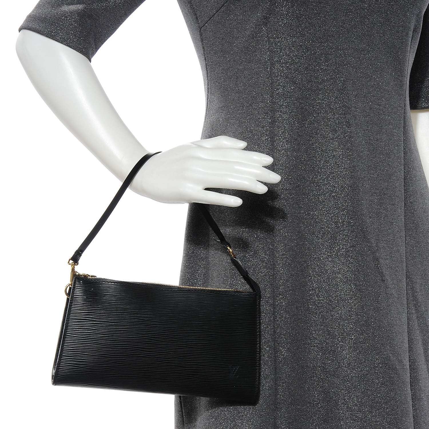 Louis Vuitton Epi Pochette Accessories 24 Black 2 of 7