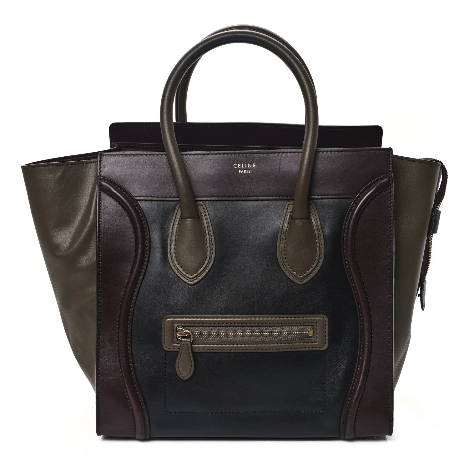 Celine Smooth Calfskin Mini Tri-Color Luggage Black 1 of 9