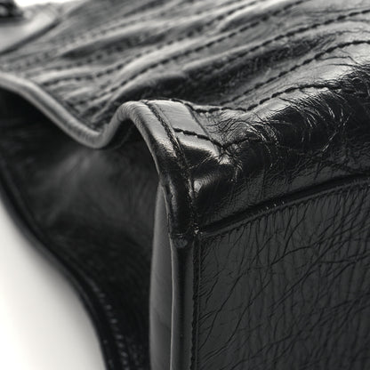 Saint Laurent Crinkled Calfskin Matelasse Monogram Large Niki Shopper Tote Black 9 of 12