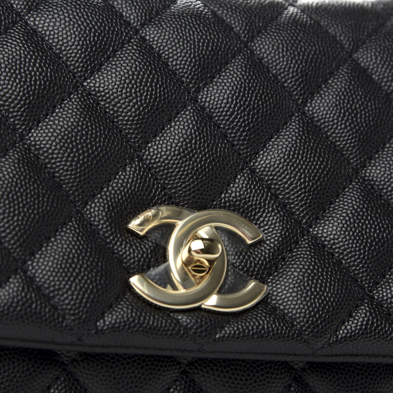 Chanel Caviar Quilted Small Coco Handle Flap Black 10 of 10