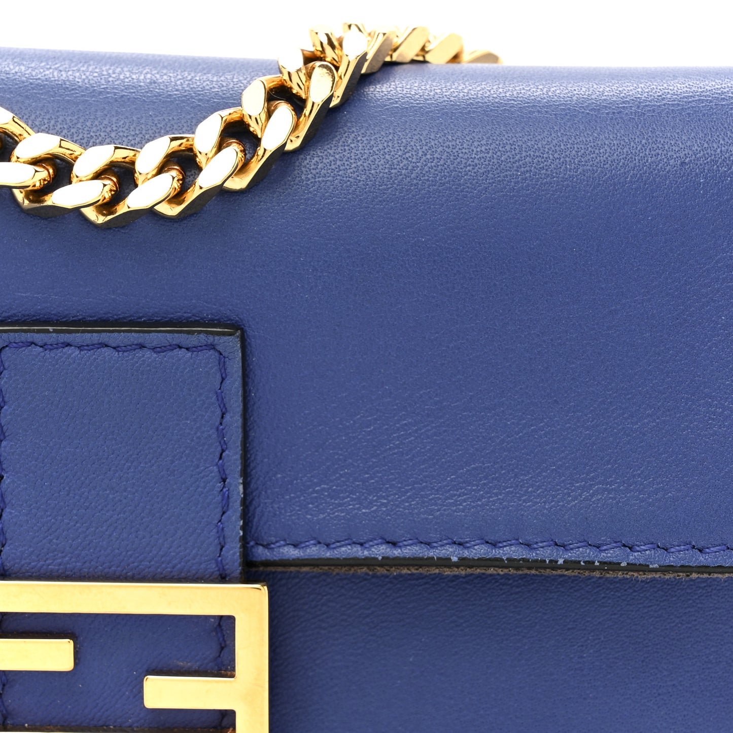 Shiny Nappa Micro Baguette Blue Neon