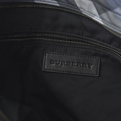 Burberry Nylon Check Small Buckleigh Packable Tote Navy Blue 8 of 9