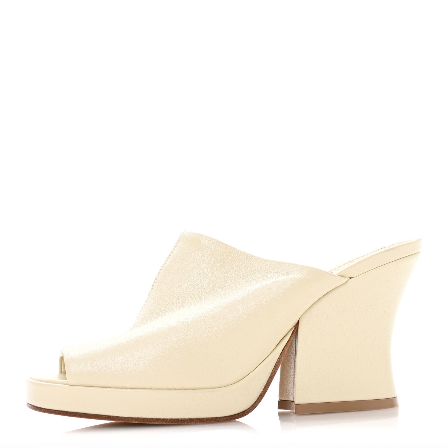 Bottega Veneta Nappa Stack Mule Sandals 37 Sea Salt 1 of 8