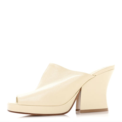 Bottega Veneta Nappa Stack Mule Sandals 37 Sea Salt 1 of 8