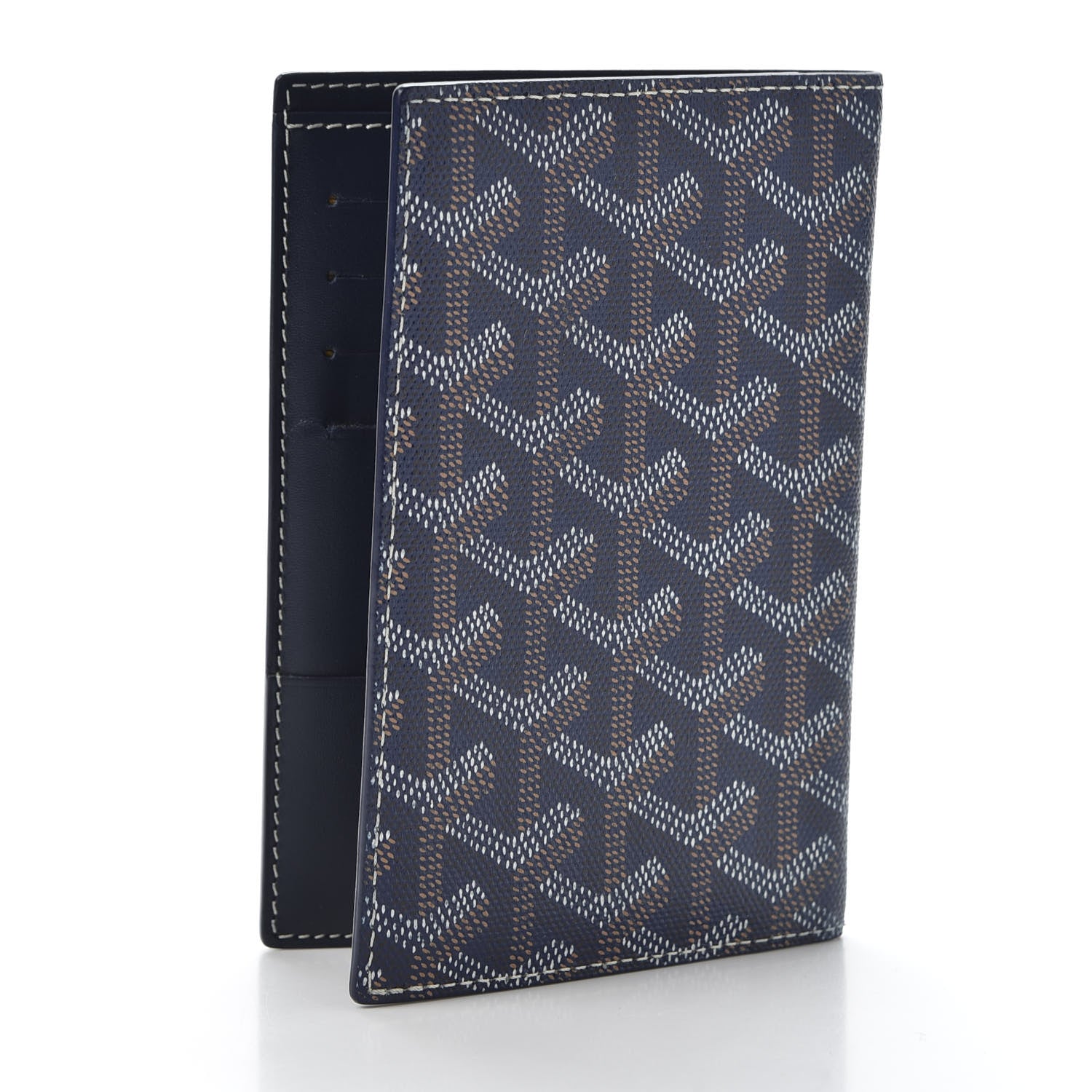 Goyard Goyardine Passport Wallet Navy 2 of 8