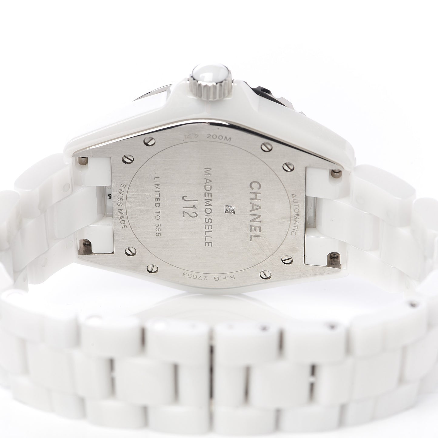 Stainless Steel Ceramic 38mm J12 Limited Edition Mademoiselle Automatic Watch White