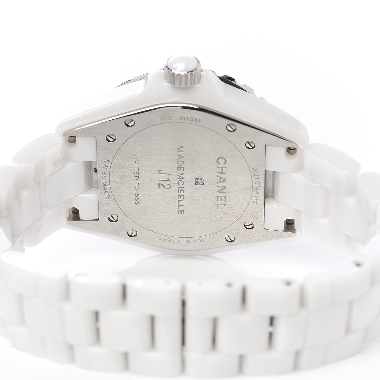 Chanel Stainless Steel Ceramic 38mm J12 Limited Edition Mademoiselle Automatic Watch White 5 of 7