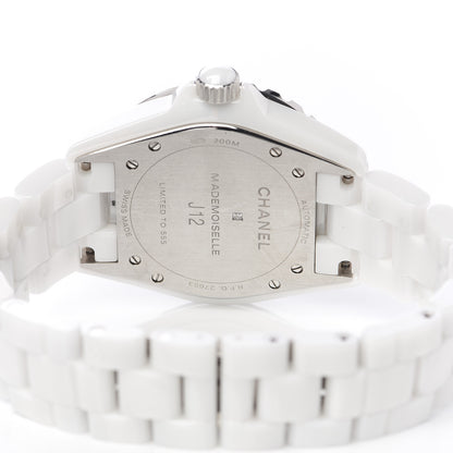Chanel Stainless Steel Ceramic 38mm J12 Limited Edition Mademoiselle Automatic Watch White 5 of 7