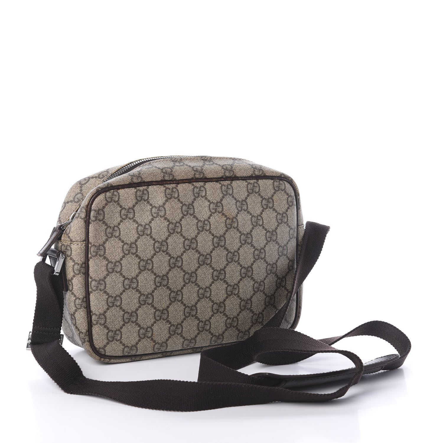 Gucci GG Plus Monogram Shoulder Bag Dark Brown 3 of 9