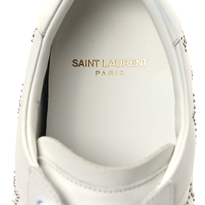 Saint Laurent Calfskin Studded Star Court Sneakers 41 White 7 of 9