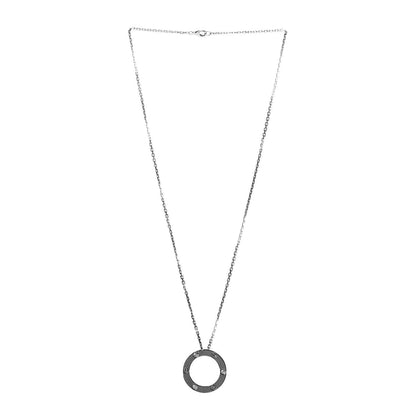 Cartier 18K White Gold 3 Diamonds LOVE Pendant Necklace 3 of 6