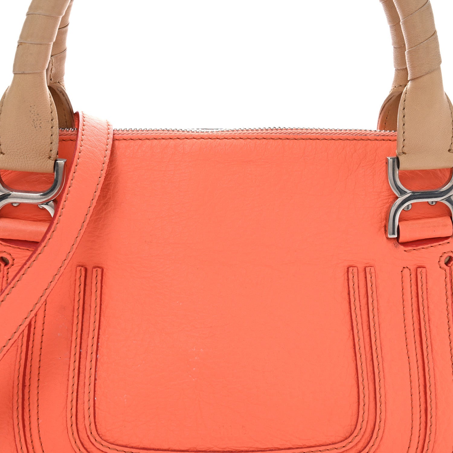 Chloe Calfskin Medium Marcie Satchel Orange Fizz 7 of 9
