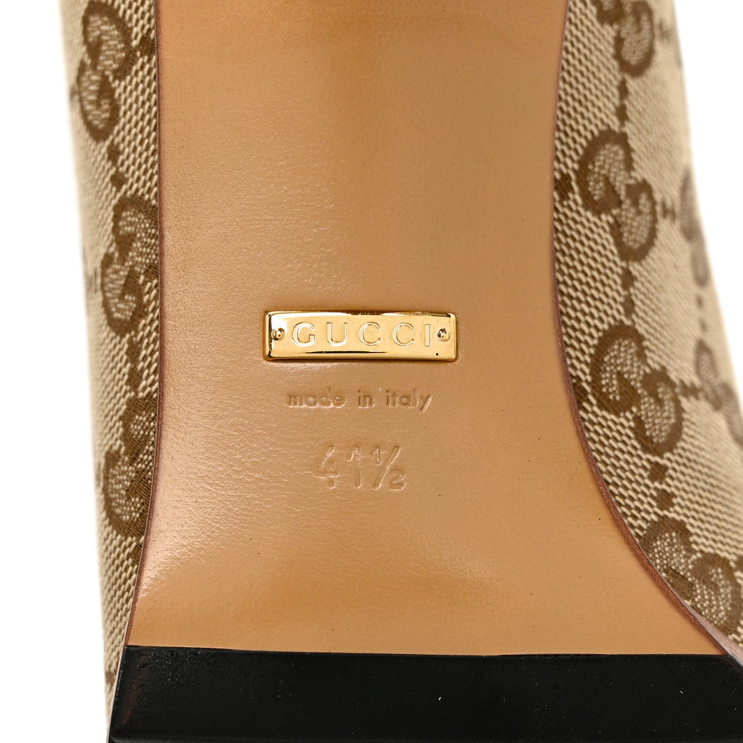 Monogram Over the Knee Boots 41.5 Beige Ebony