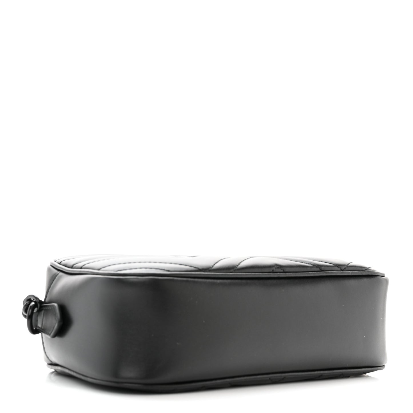 Calfskin Matelasse Monochrome Small GG Marmont Chain Shoulder Bag Black