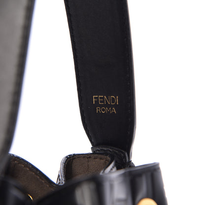Fendi Vitello Liberty F is Fendi FF 1974 Embossed Mini Mon Tresor Bucket Bag Black 10 of 12