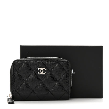 Chanel Quilted Zip Coin Purse Black 8 of 8