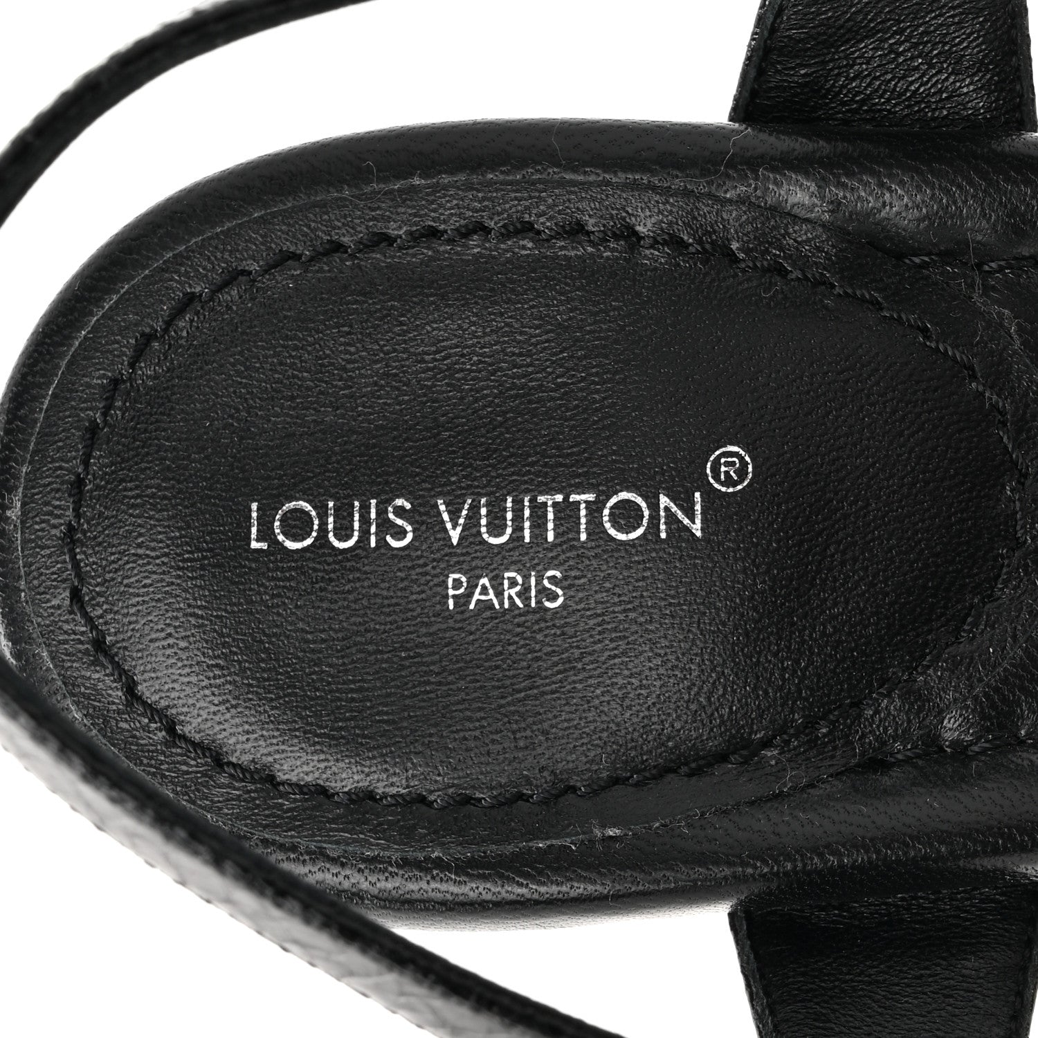 Louis Vuitton Metallic Crinkled Calfskin LV Edge Sandals 41 Black 7 of 8